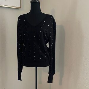 Daniel Rainn Black and White Knit Sweater